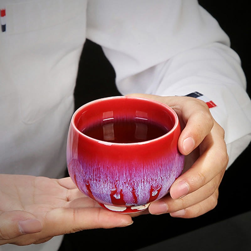 Chinese Jianzhan Glaze Kiln Change Ceramic Teacup Tenmoku Kung Fu Tea Cup