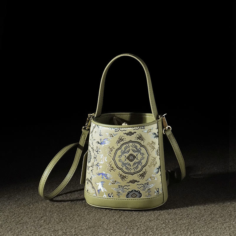 Retro Crane Deer Song Brocade Crossbody Bag Hangbags
