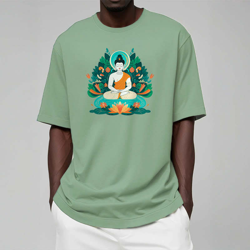 Flower Grass Lotus Bodhisattva Tee T-shirt