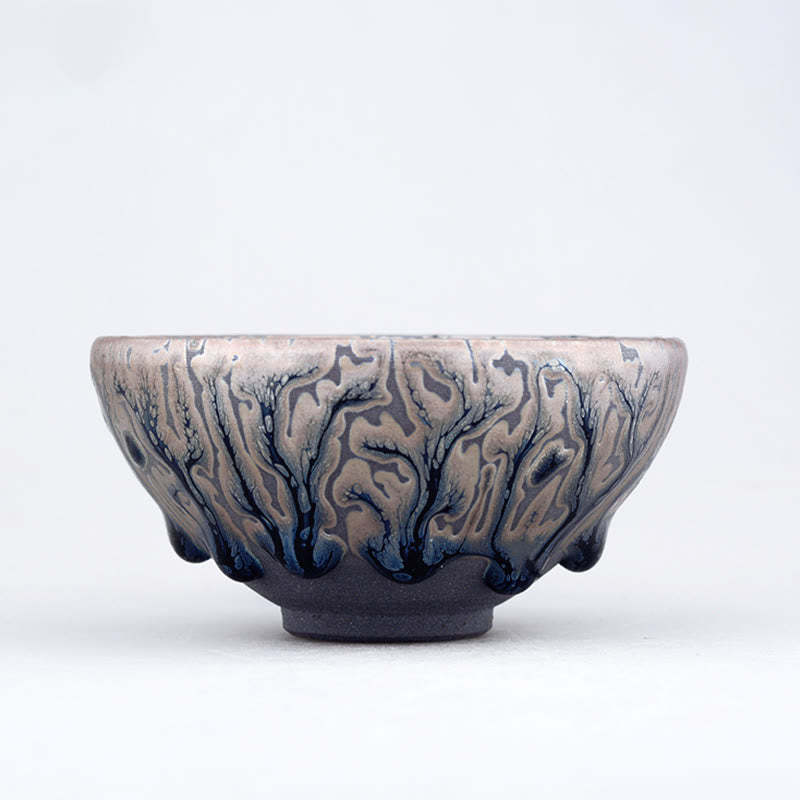 Handmade Tea Tree Design Chinese Jianzhan Ceramic Teacup Kung Fu Tea Cup