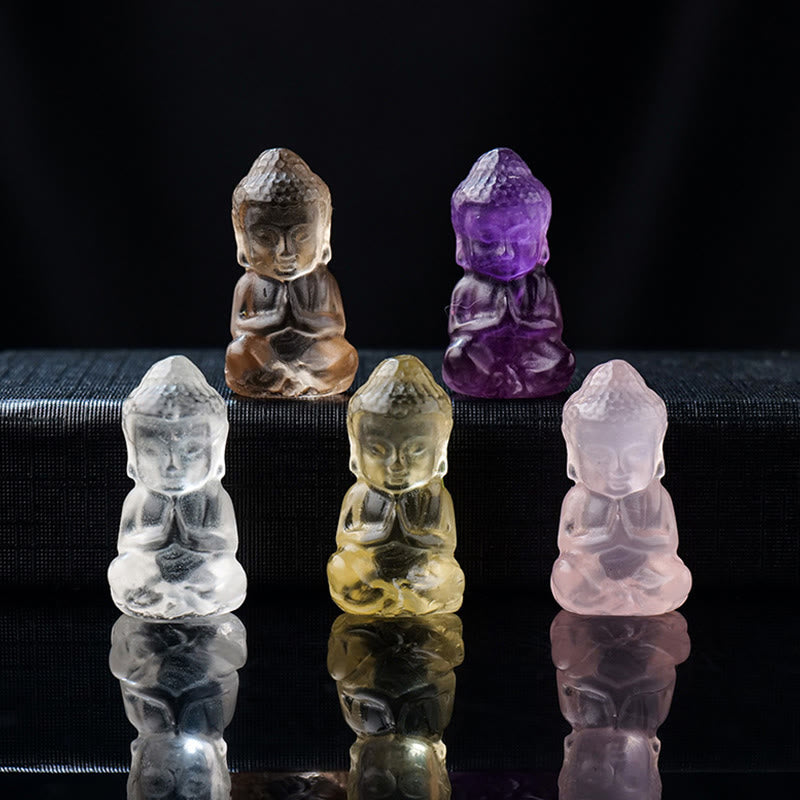 Various Crystal Amethyst Pink Crystal White Crystal Citrine mystic zen Carved Spiritual Healing Necklace Pendant Decoration (Extra 30% Off | USE CODE: FS30)