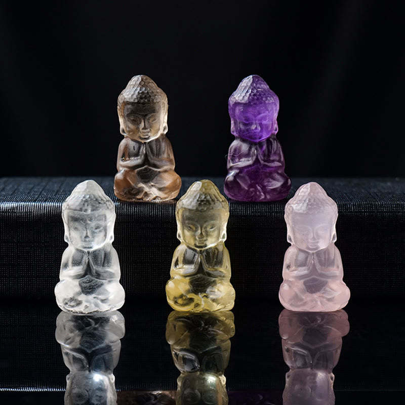 Various Crystal Amethyst Pink Crystal White Crystal Citrine mystic zen Carved Spiritual Healing Necklace Pendant Decoration (Extra 30% Off | USE CODE: FS30)