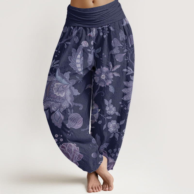 Casual Peony Women's Elastic Waist Harem Pants