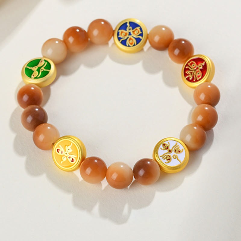 Bodhi Seed Five Directions Gods of Wealth Wisdom Bracelet