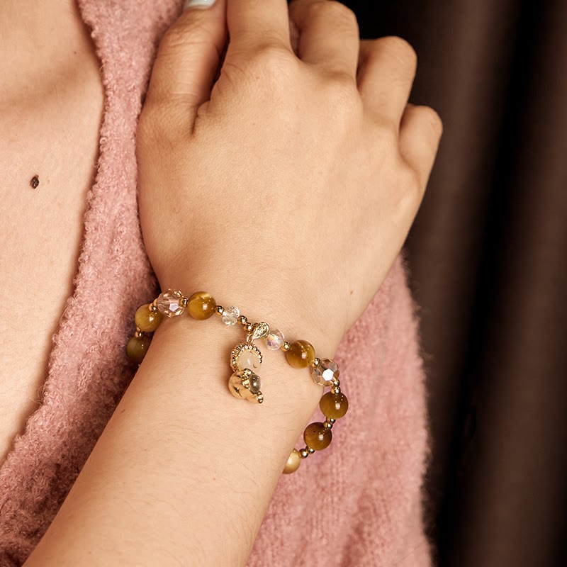 Yellow Tiger Eye Meditation mystic zen Protection Bracelet