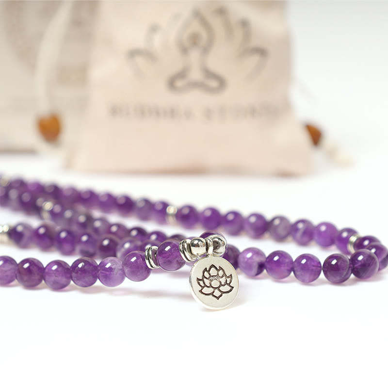 Natural Amethyst Purification Mala Bracelet