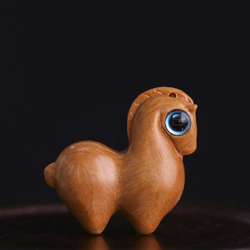Small Leaf Red Sandalwood Green Sandalwood Lucky Mini Horse Protection Decoration