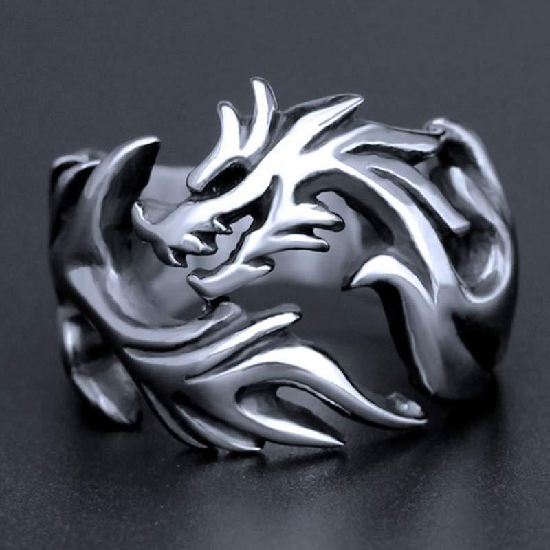 Dragon Pattern Protection Strength Adjustable Ring