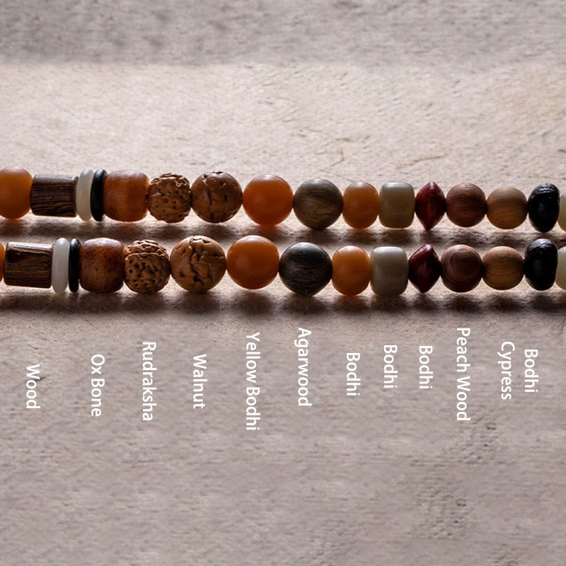 Tibetan 108 Mala Beads Bodhi Seed mystic zen Head Nine Palaces Eight Diagrams OM Wisdom Bracelet