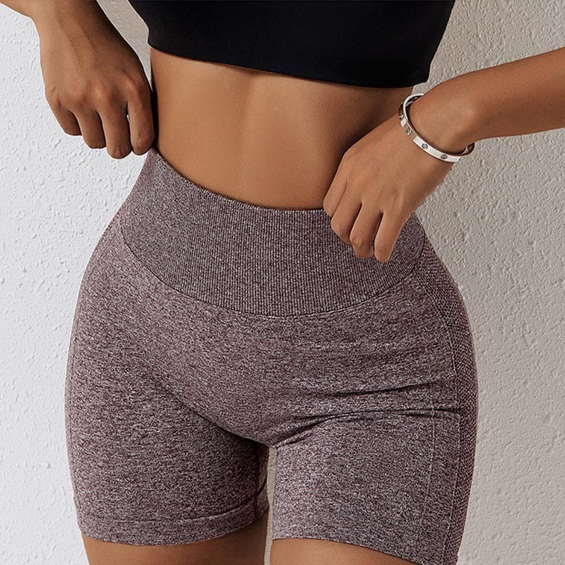 Women Seamless Sports Fitness High Waist Yoga Workout Shorts