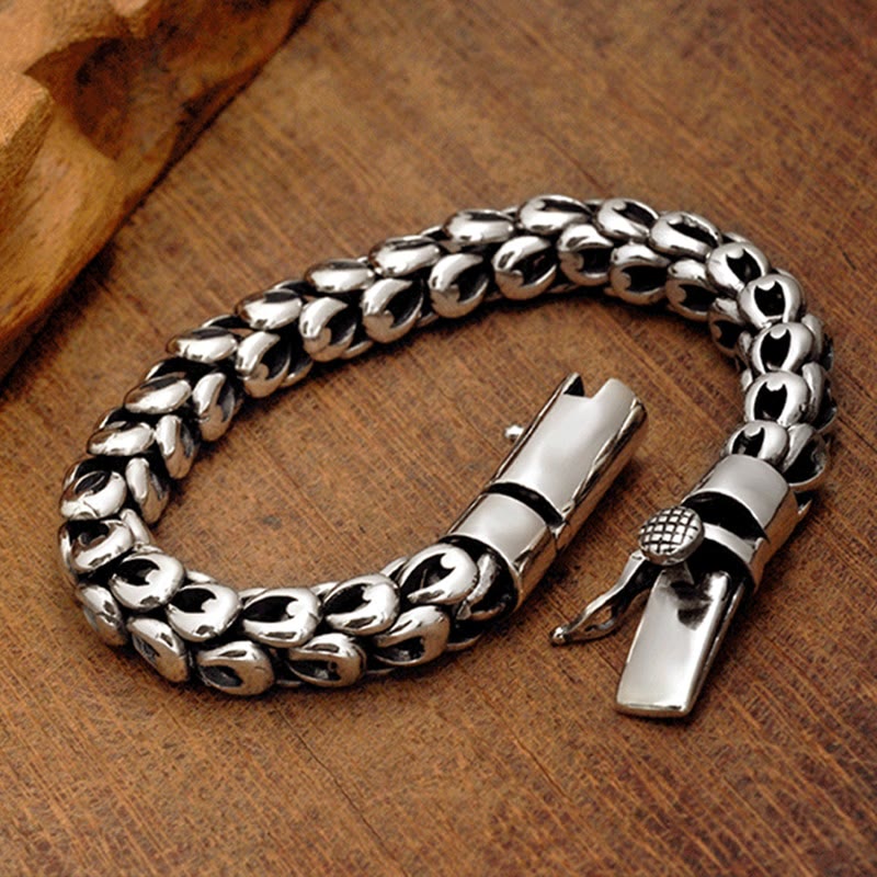 Retro Dragon Scale Pattern Success Strength Bracelet
