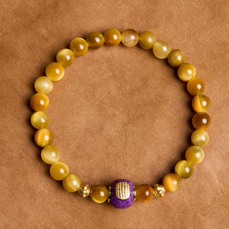 Tiger Eye Bead Fortune Protection Bracelet