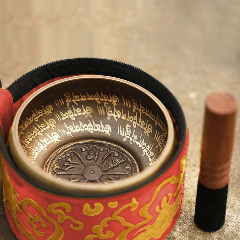 Tibetan Meditation Sound Bowl Handcrafted for Healing and Mindfulness Singing Bowl Set