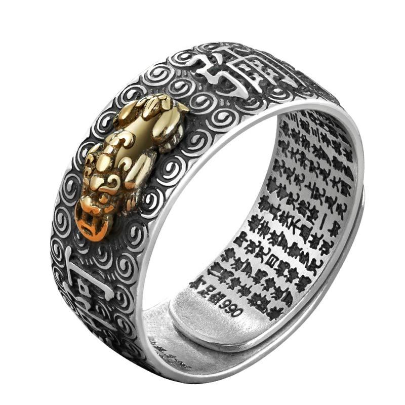 Chinese Zodiac Natal mystic zen Wealth Luck Adjustable Ring
