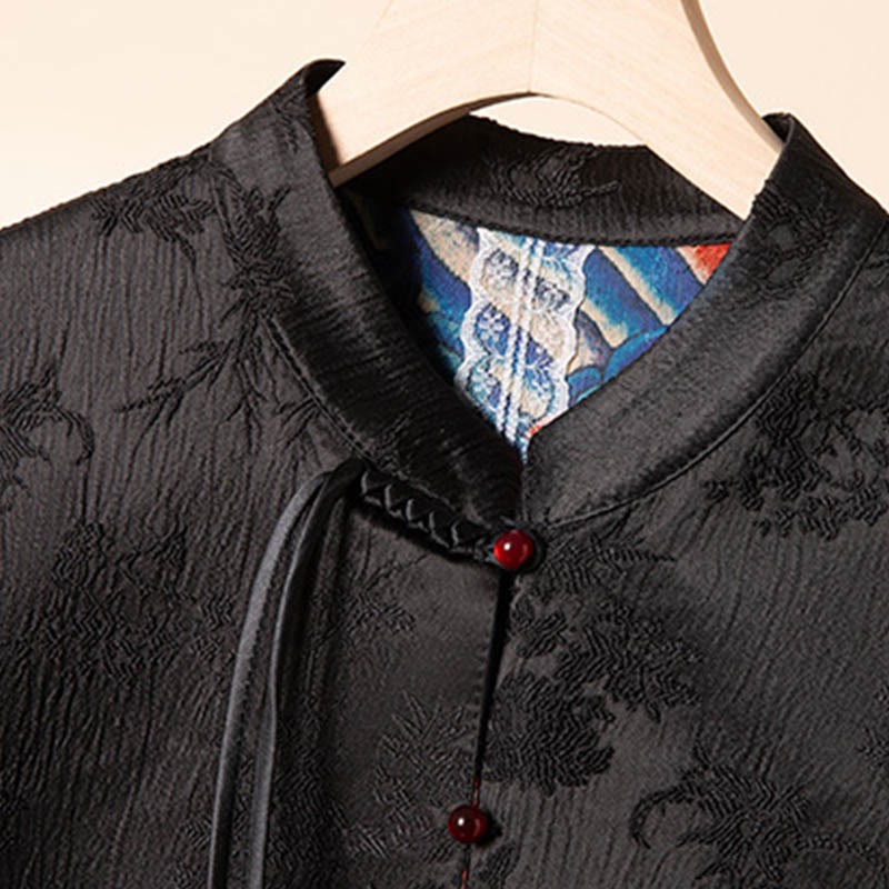 Vintage Embroidery Flower Cloud Pattern Vest