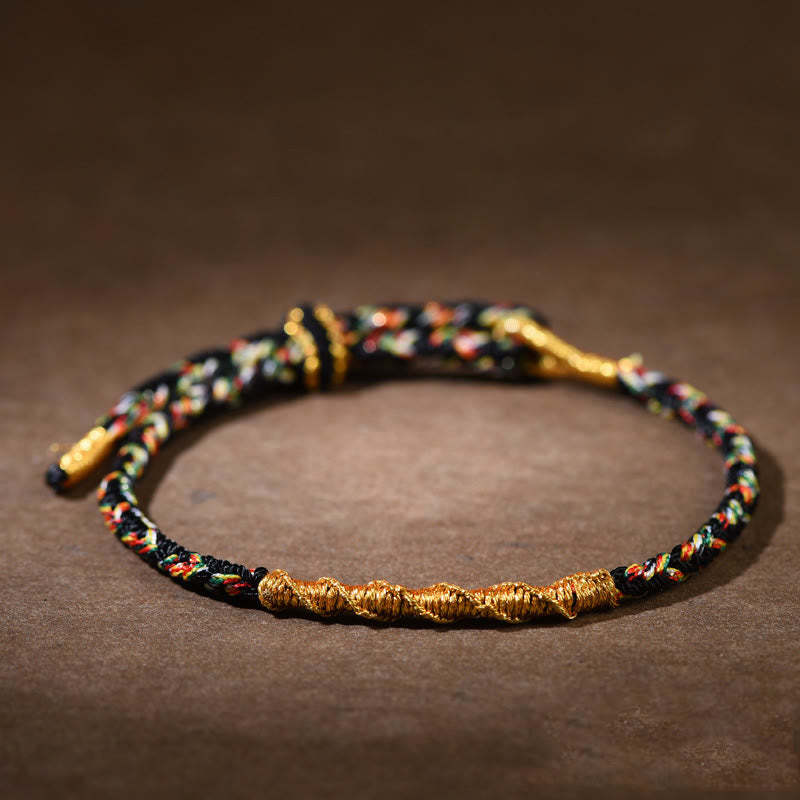 Handmade Chinese Zodiac Natal mystic zen Luck Strength Braided Rope Bracelet