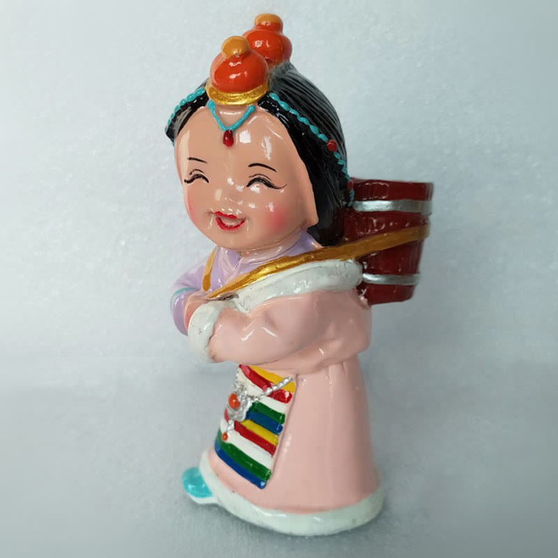 Hand Painted Tibetan Figures Creative Home Office Car Decoration Ornament
