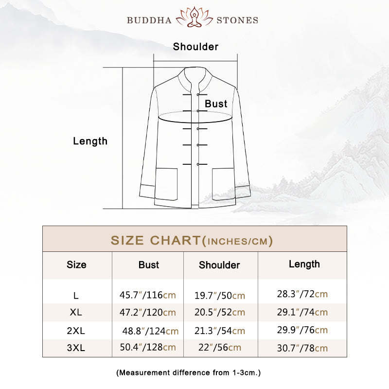 2Pcs Tang Suit Dragon Frog-Button Men's Long Sleeve Shirt Pants Clothing Set