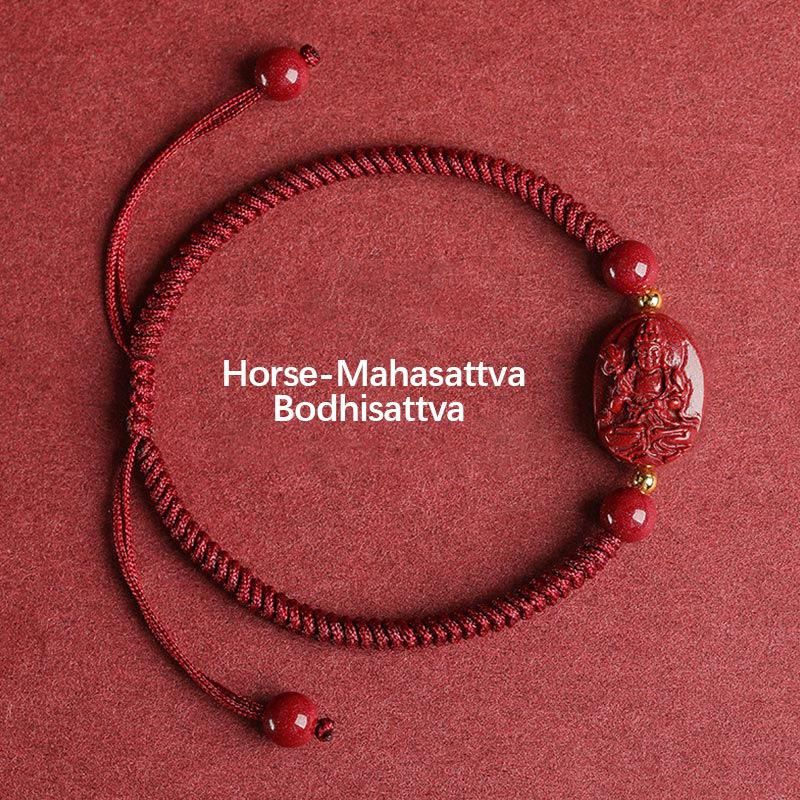 Chinese Zodiac Natal mystic zen Cinnabar Keep Away Evil Spirits Rope Bracelet (Extra 30% Off | USE CODE: FS30)