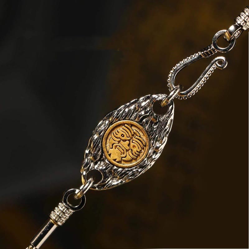 925 Sterling Silver Thousand-armed Guanyin Kwan Yin Avalokite?vara Wealth Necklace Pendant