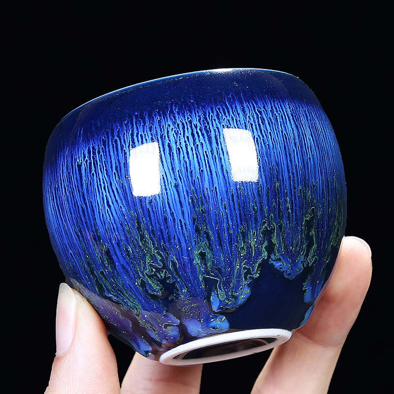 Chinese Jianzhan Glaze Kiln Change Ceramic Teacup Tenmoku Kung Fu Tea Cup