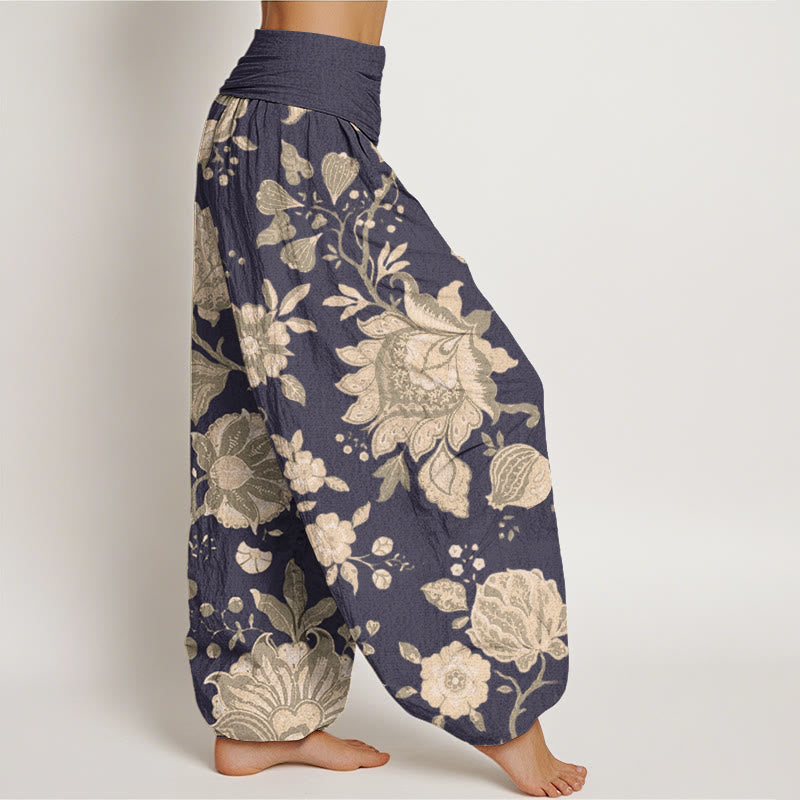 Casual Peony Women's Elastic Waist Harem Pants