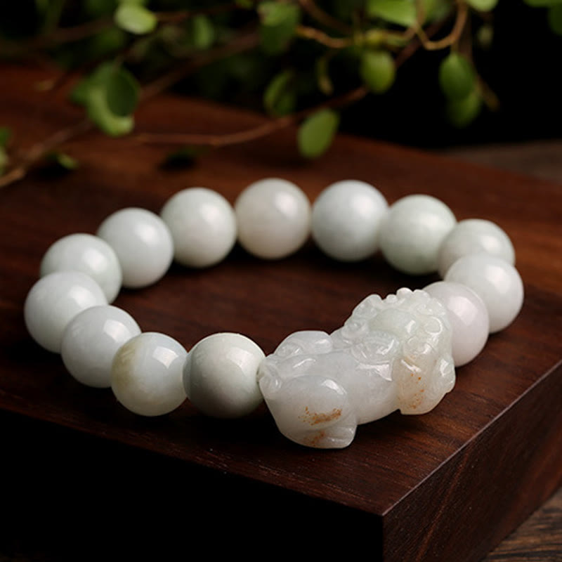 Fengshui Wealth Prosperity Jade PiXiu Luck Bracelet