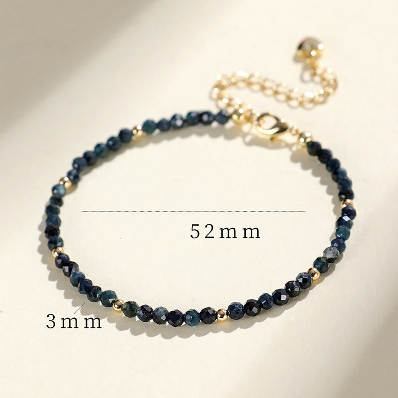Indicolite Tourmaline Copper Beads Wisdom Bracelet