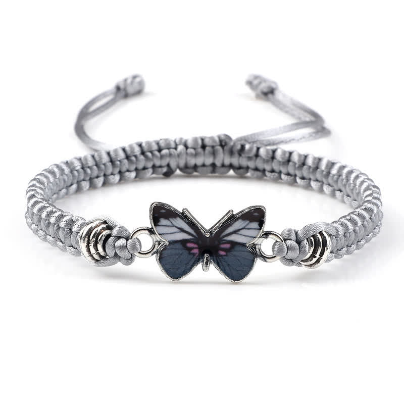 Butterfly Freedom Love String Charm Bracelet
