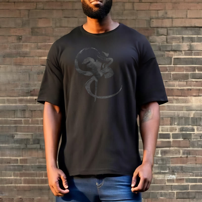 Om Design Cotton Tee T-shirt