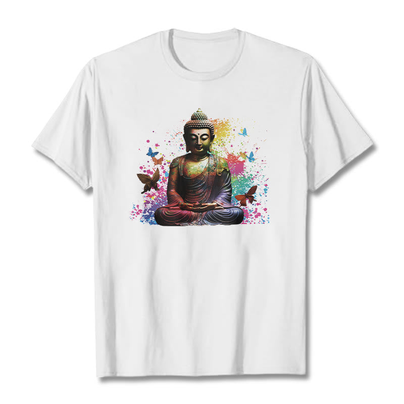 Colorful Butterfly Flying Meditation mystic zen Tee T-shirt