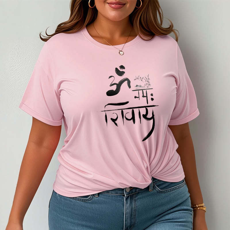 OM NAMAH SHIVAYA Crane Bamboo Cotton Tee T-shirt