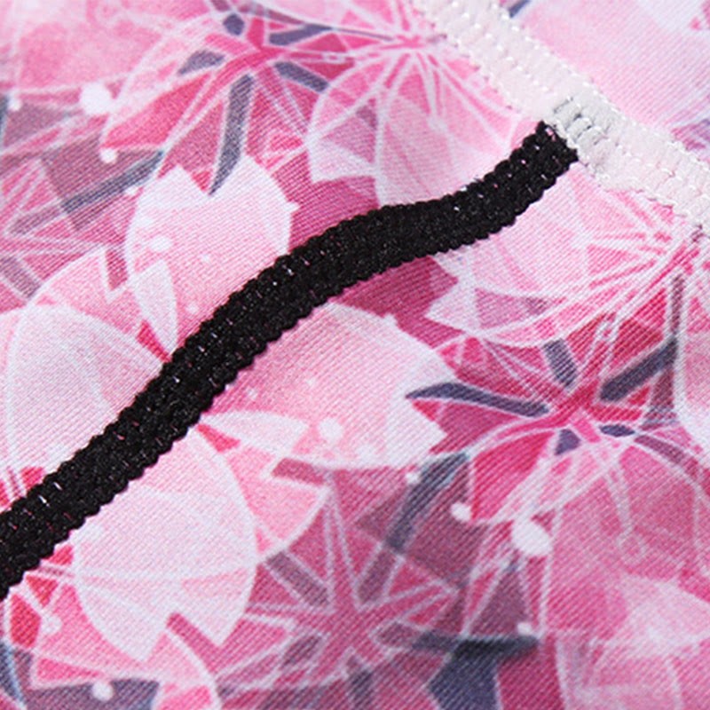 Cherry Blossoms Sakura Lines Print Sports Yoga Cropped Leggings Women's Yoga Capri Pants