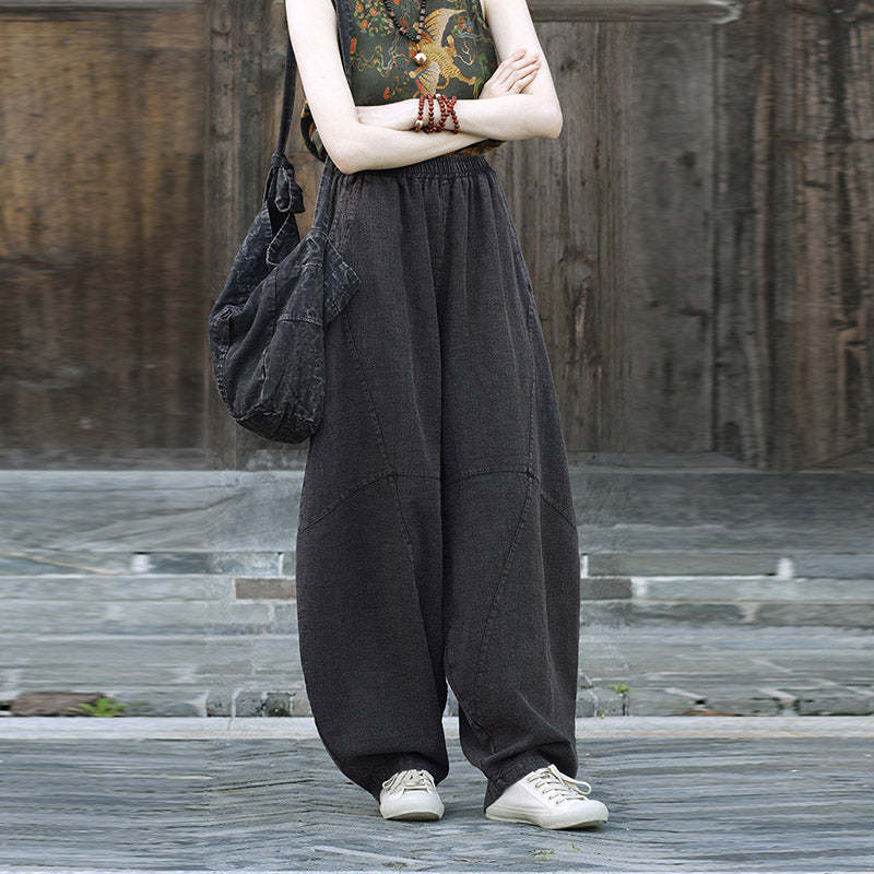 Cotton Linen Pants Harem Trousers Loose Zen Yoga Tai Chi Women's Pants