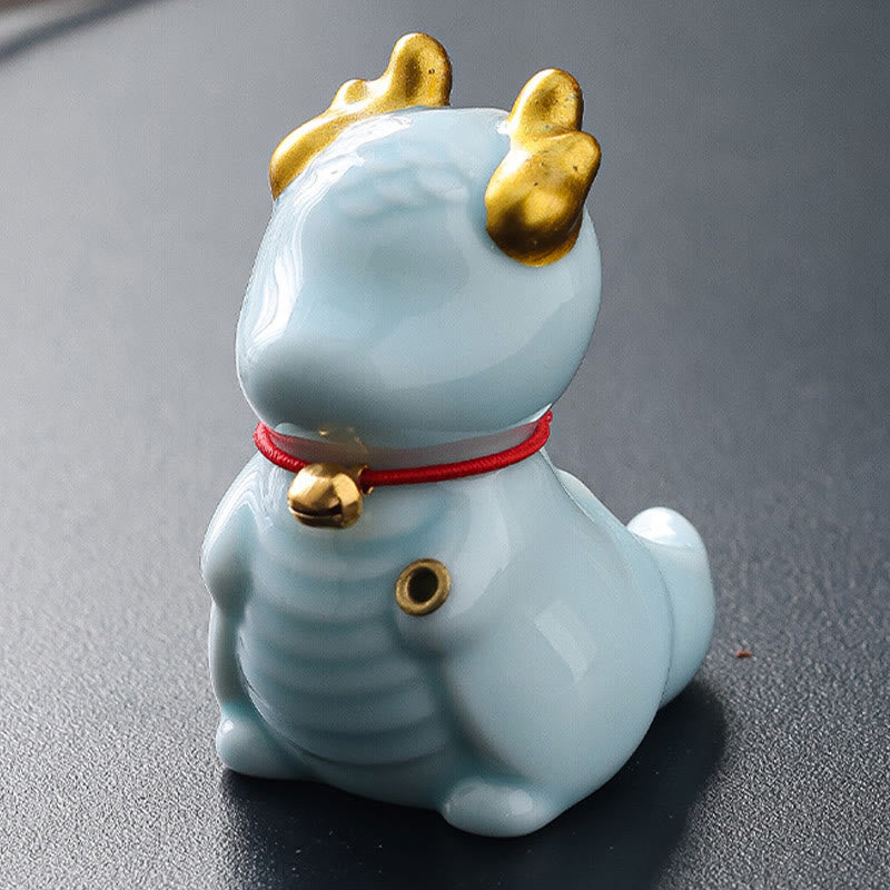Dragon Bell Healing Ceramic Incense Burner Desk Decoration