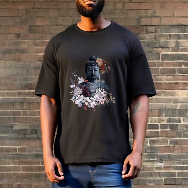 Colorful Flowers Surrounding mystic zen Pattern Tee T-shirt
