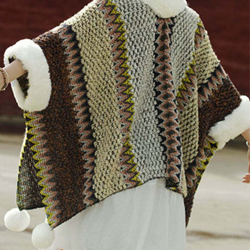 Tibetan Multicolored Striped Shawl Winter Cozy Travel Scarf Wrap
