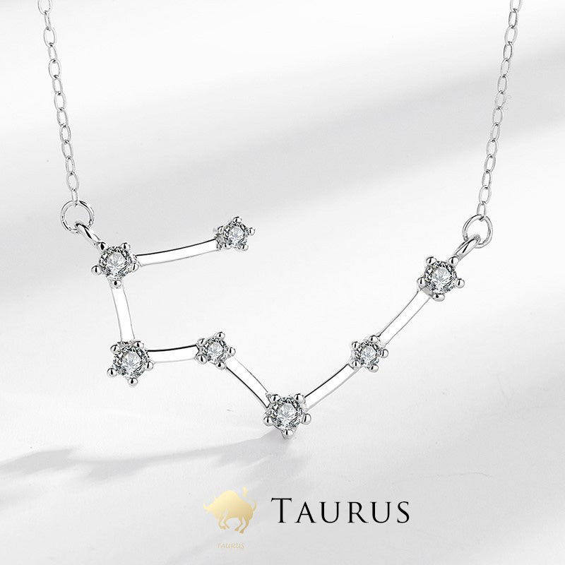 925 Sterling Silver 12 Constellations of the Zodiac Astrology Blessing Necklace Pendant