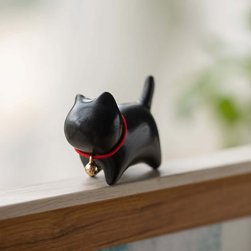 Green Sandalwood Small Leaf Red Sandalwood Cute Cat Animals Soothing Peace Decorations