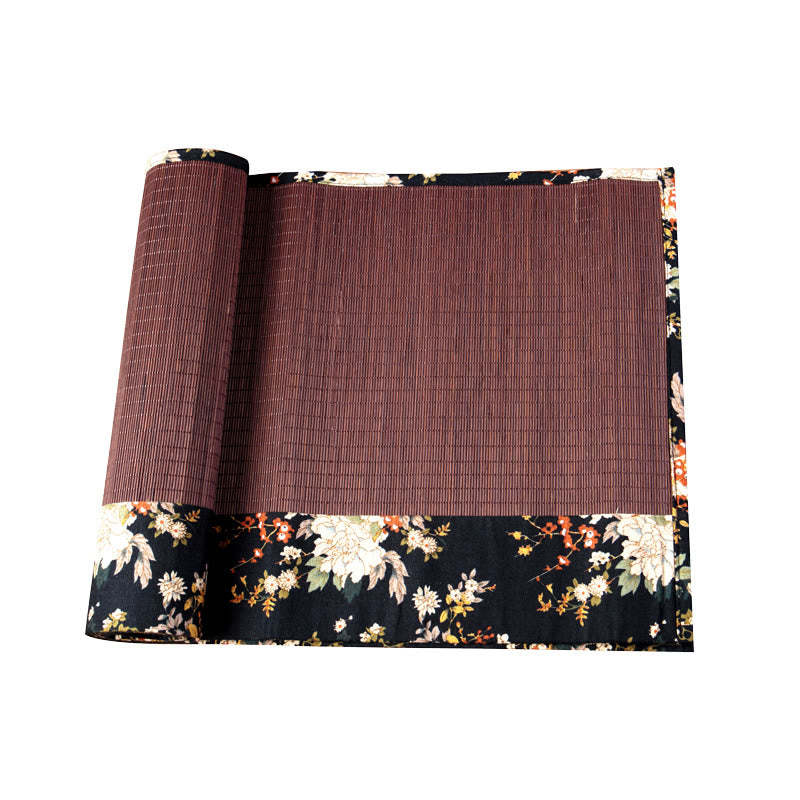 Vintage Peony Flower Blossom Bamboo Cup Mat Pad Tea Cup Coaster Kung Fu Tea Mat