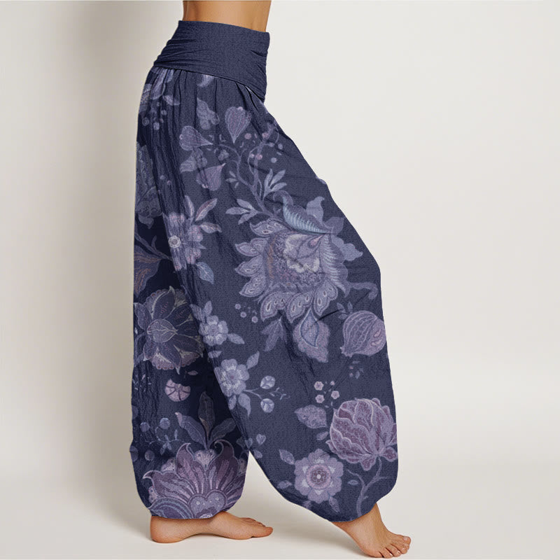 Casual Peony Women's Elastic Waist Harem Pants