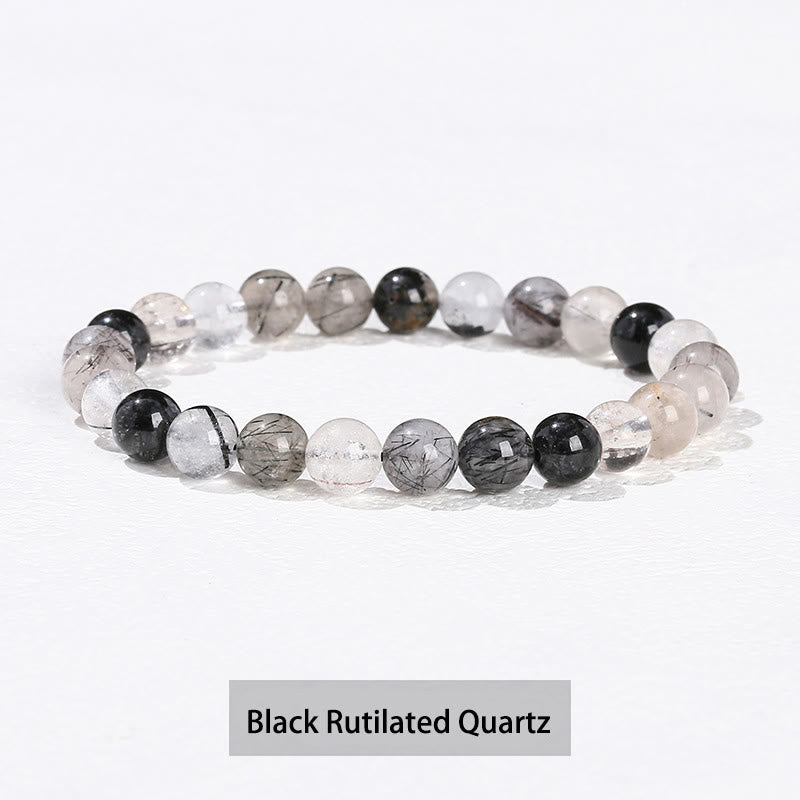 Various Crystal Stone Amethyst Green Aventurine Rose Quartz Healing Bracelet