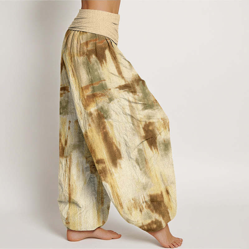 Tie Dye Pattern Design Women's Elastic Waist Harem Pants