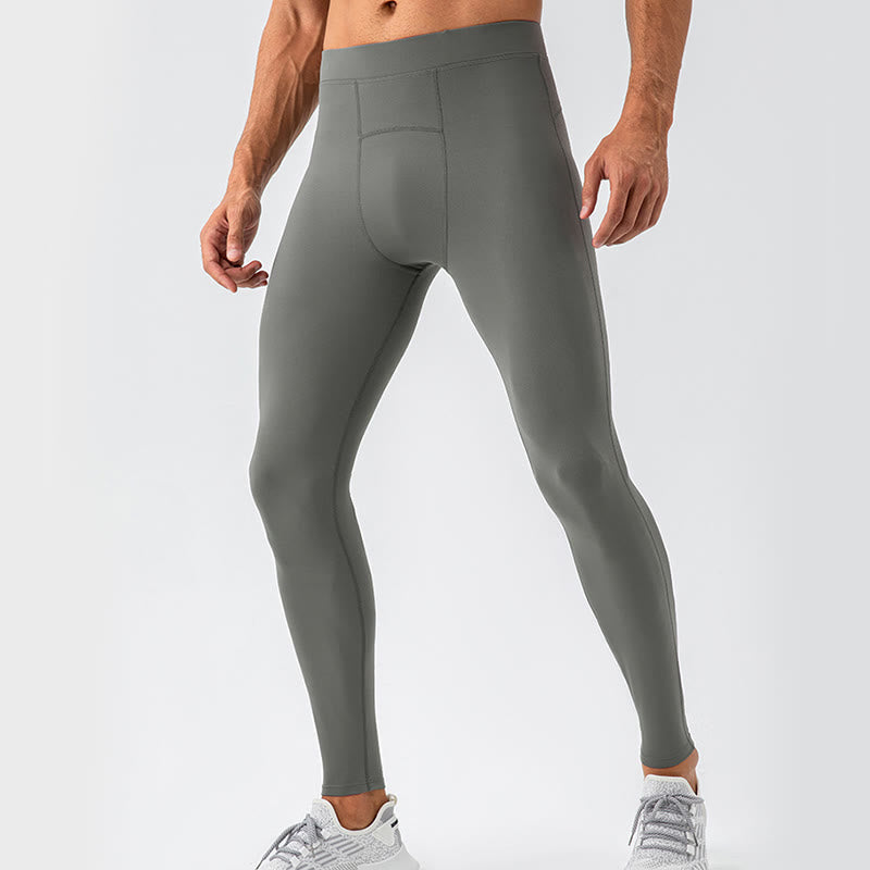 High Waist Elastic Quick Dry Breathable Gym Sports Men's Leggings Pants