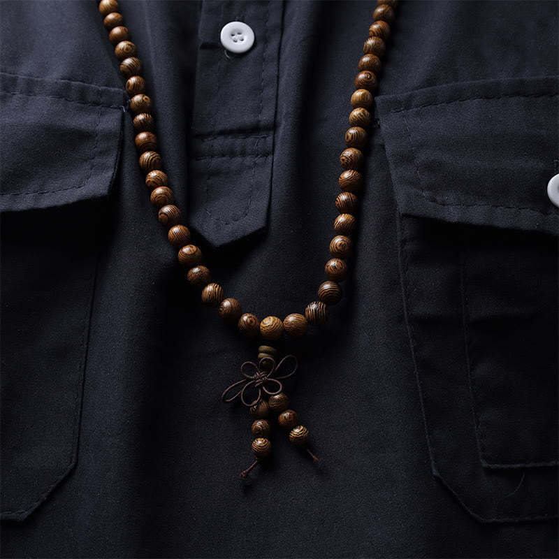 108 Mala Beads Bracelet Prayer Meditation Sandalwood Elastic