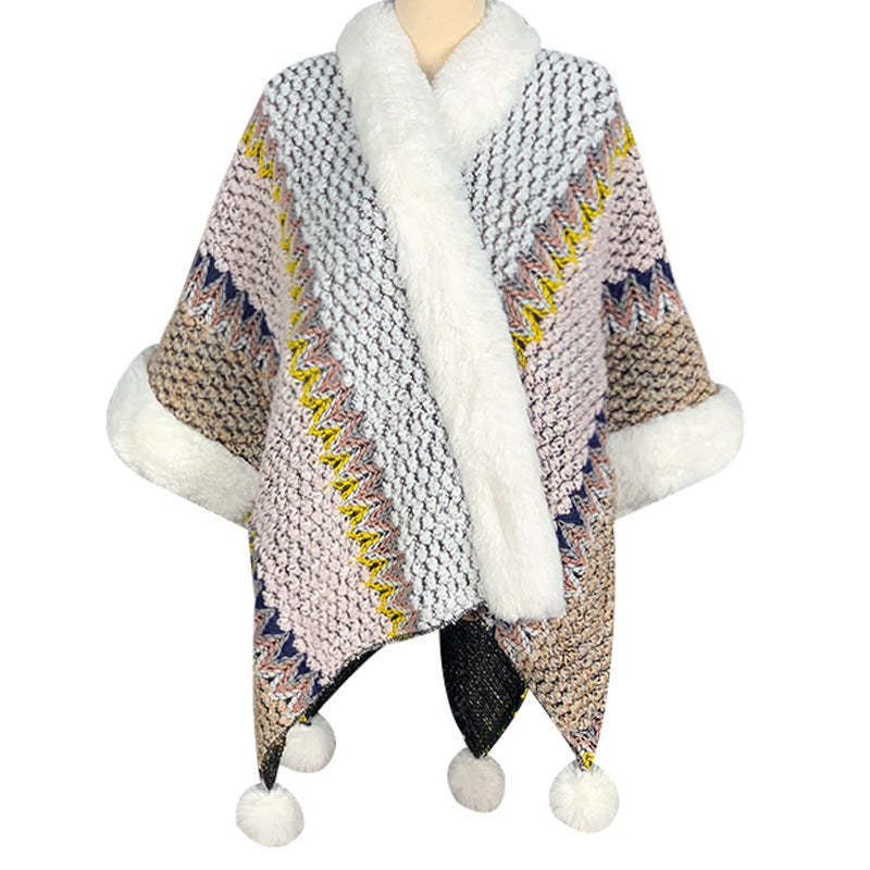 Tibetan Multicolored Striped Shawl Winter Cozy Travel Scarf Wrap