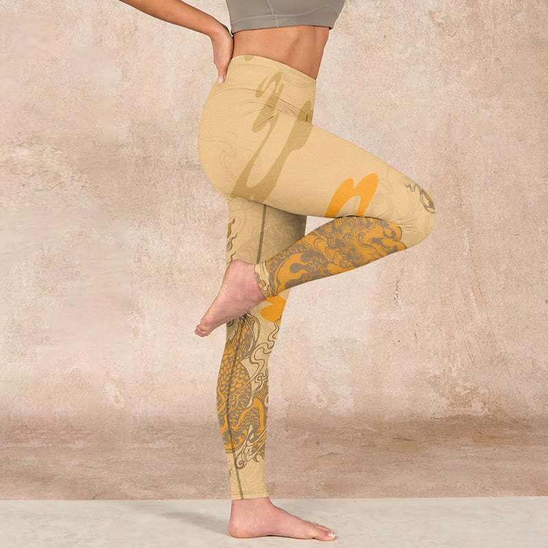 PiXiu Clouds Pattern Gym Leggings Women's Yoga Pants