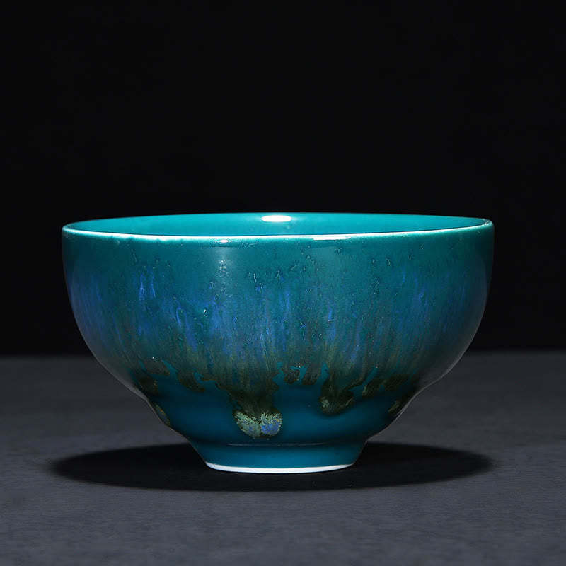 Chinese Jianzhan Glaze Kiln Change Ceramic Teacup Tenmoku Kung Fu Tea Cup