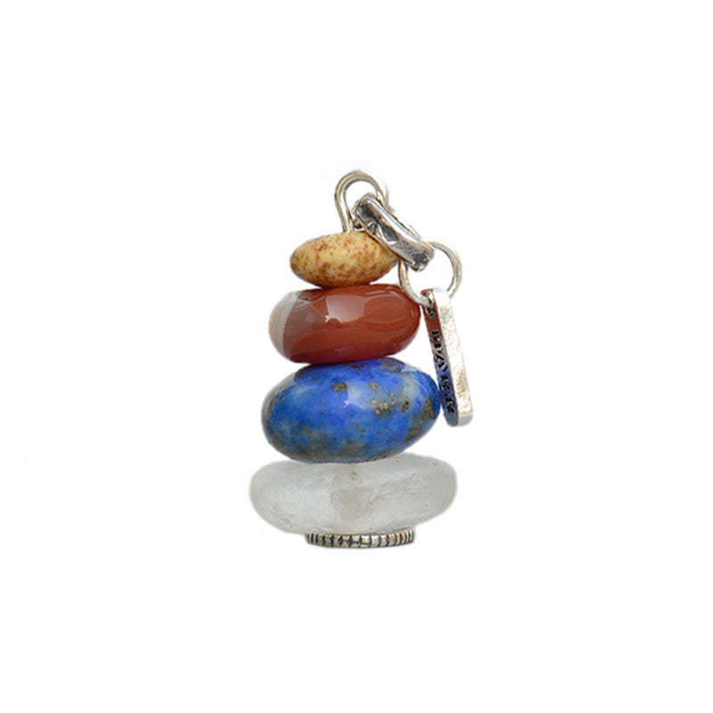 Zen Cairn Labradorite Various Crystals Calm Pendant Necklace