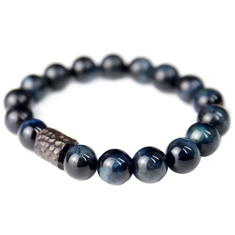 Tiger Eye Ebony Wood Beads Calm Bracelet